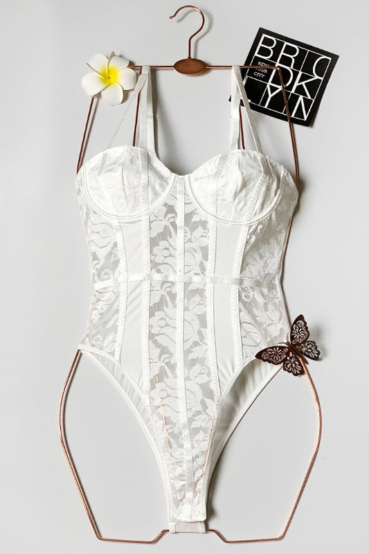 Backless Shaping Bodysuit with Boning and Spaghetti Straps