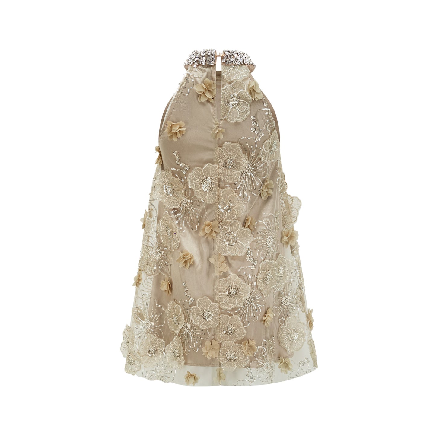Liane embellished floral mini dress