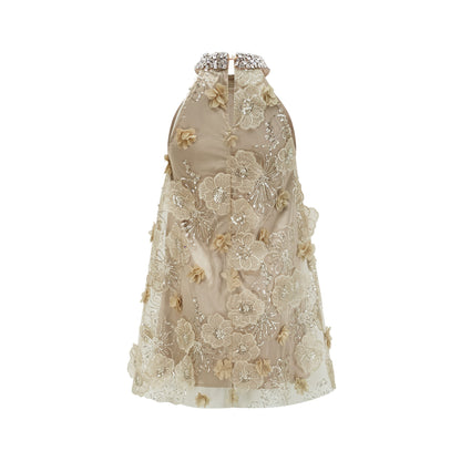 Liane embellished floral mini dress