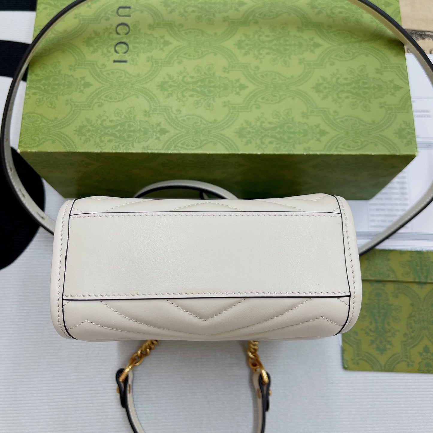 gg Marmont Matelasse Mini Bag White For Women, Women&#8217;s Bags 7.5in/19cm gg ‎696123 DTDHT 9022