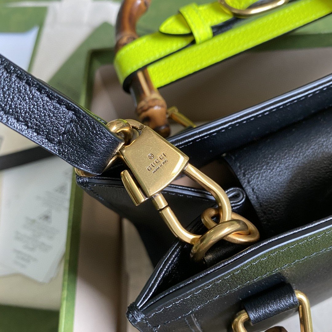 gg Diana Small Tote Bag Black For Women 8in/20cm gg ‎702732 U3ZDT 1260