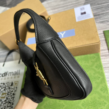 gg Jackie 1961 Mini Shoulder Bag Black For Women, Women&#8217;s Bags 7.5in/19cm gg ‎637091 10O0G 1000