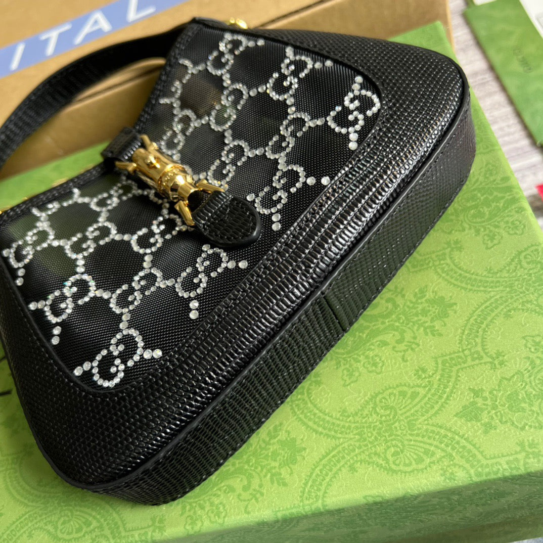 gg Jackie 1961 Mini Shoulder Bag Black For Women, Women&#8217;s Bags 7.5in/19cm gg