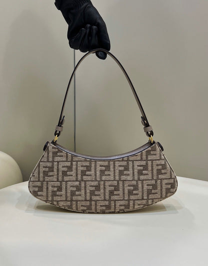 FI O’Lock Swing Dove Gray Tapestry Fabric Bag For Woman 32cm/12in