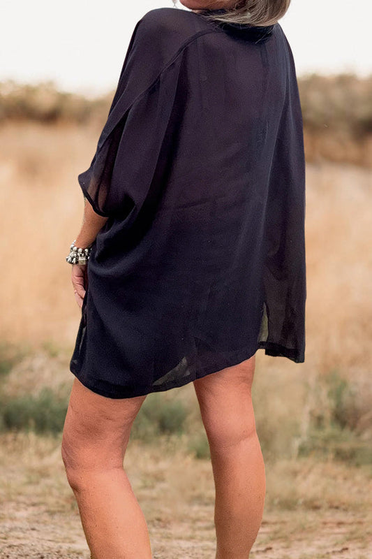 Flowy Oversize Chiffon Shirt