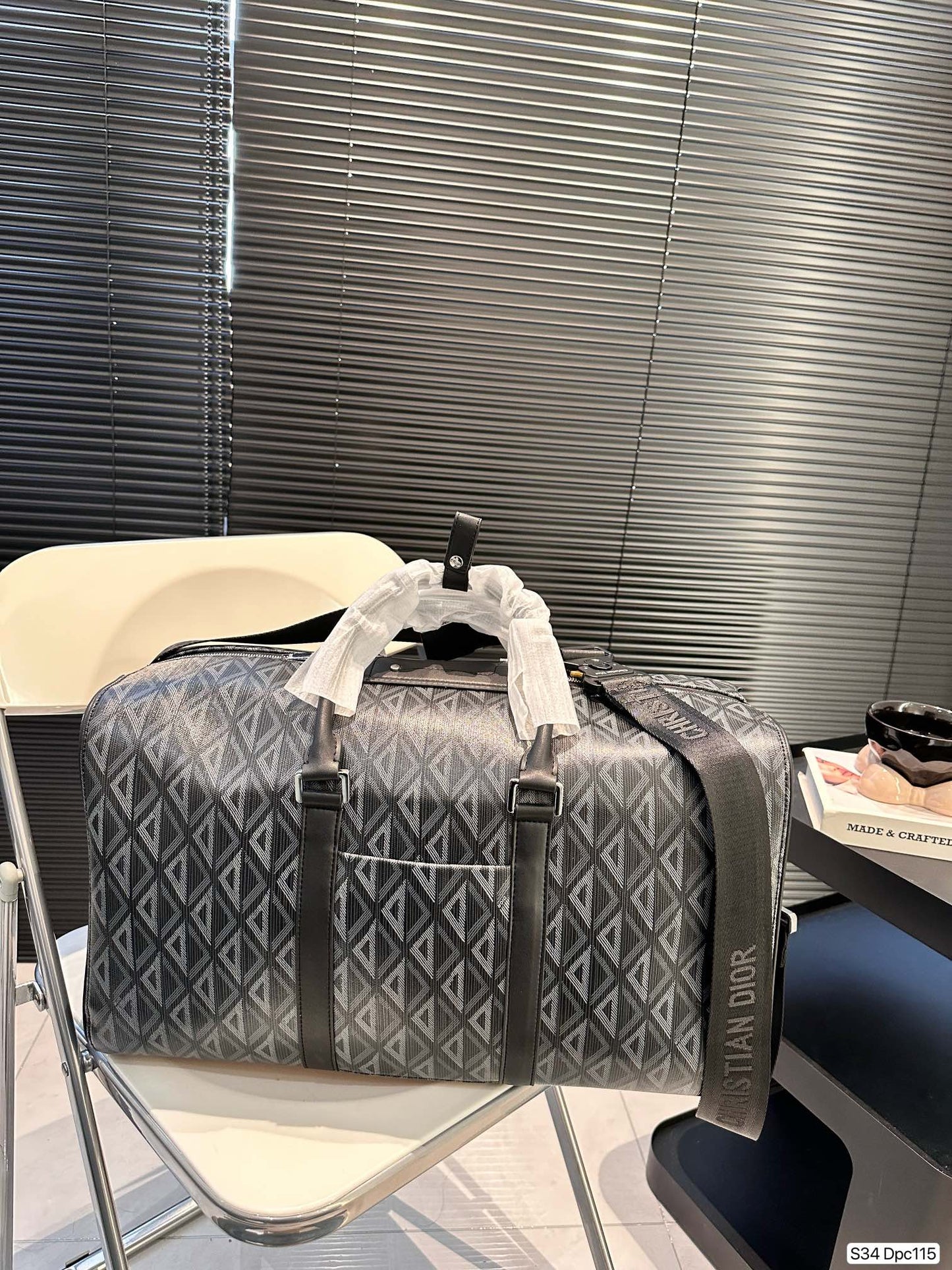 Dior Lingot 50 Bag Dior Gray CD Diamond Canvas
