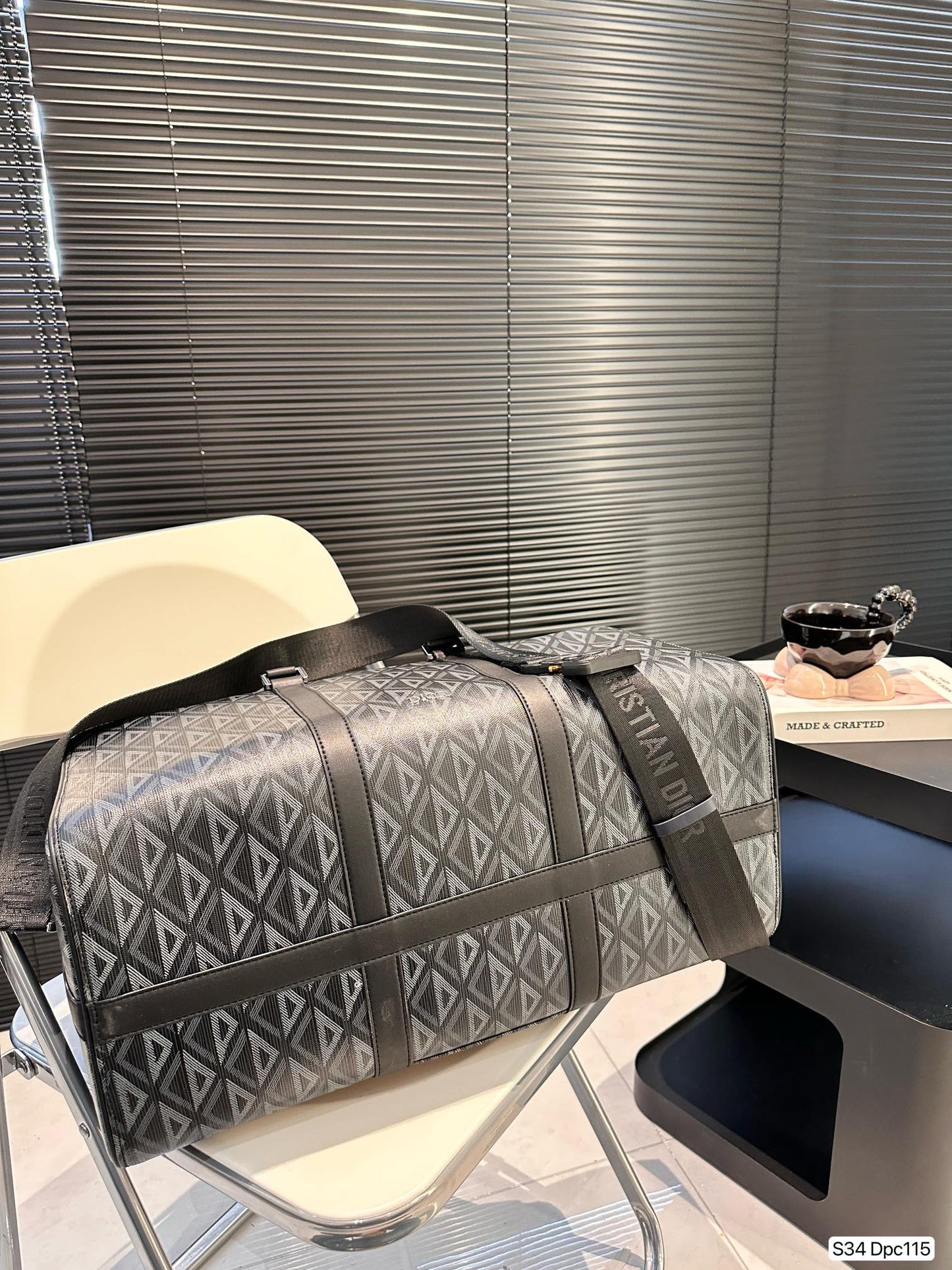 Dior Lingot 50 Bag Dior Gray CD Diamond Canvas
