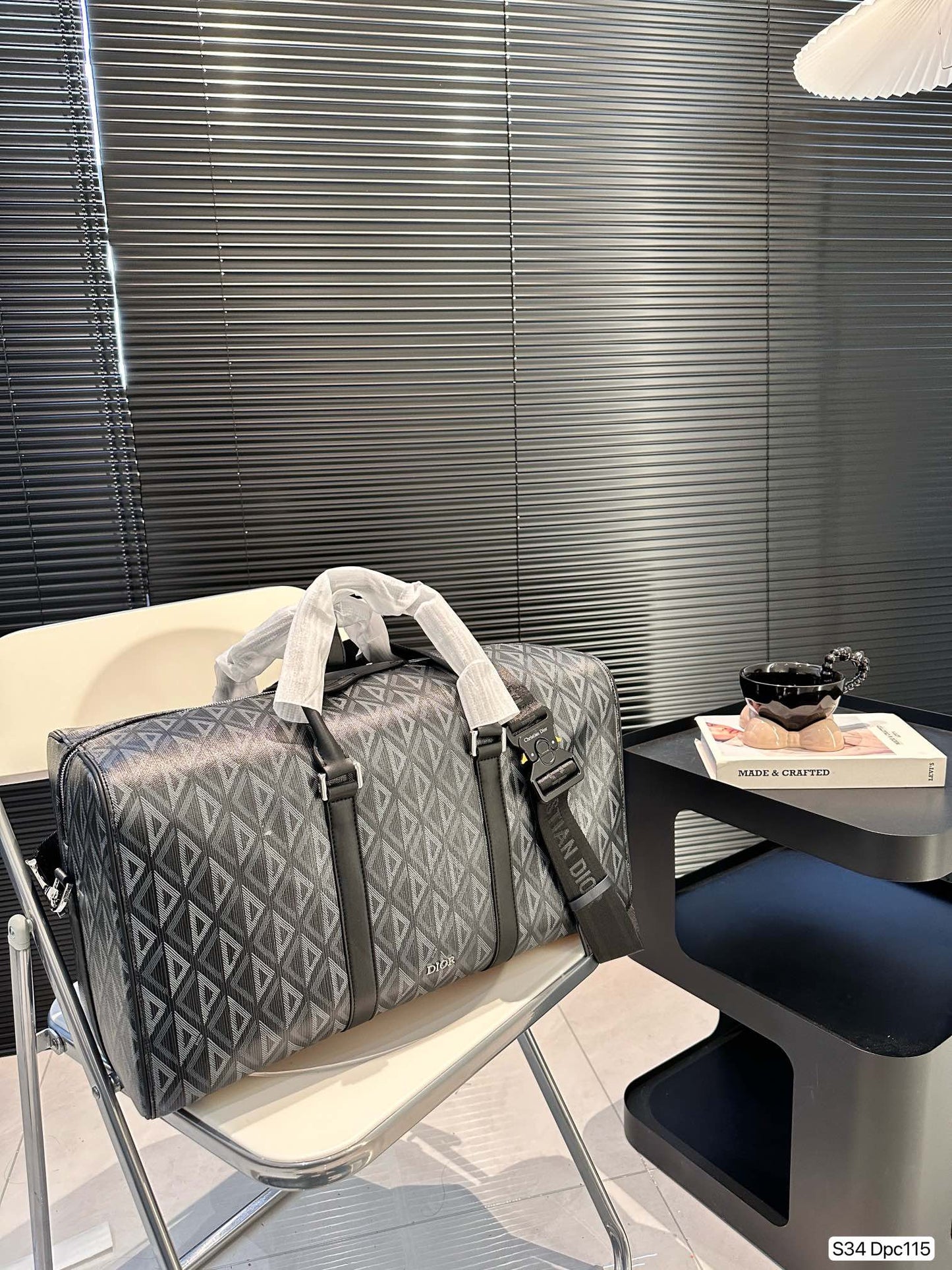 Dior Lingot 50 Bag Dior Gray CD Diamond Canvas