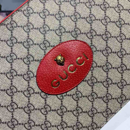 gg Neo Vintage gg Supreme Pouch Beige/Red For Women 12in/30cm gg