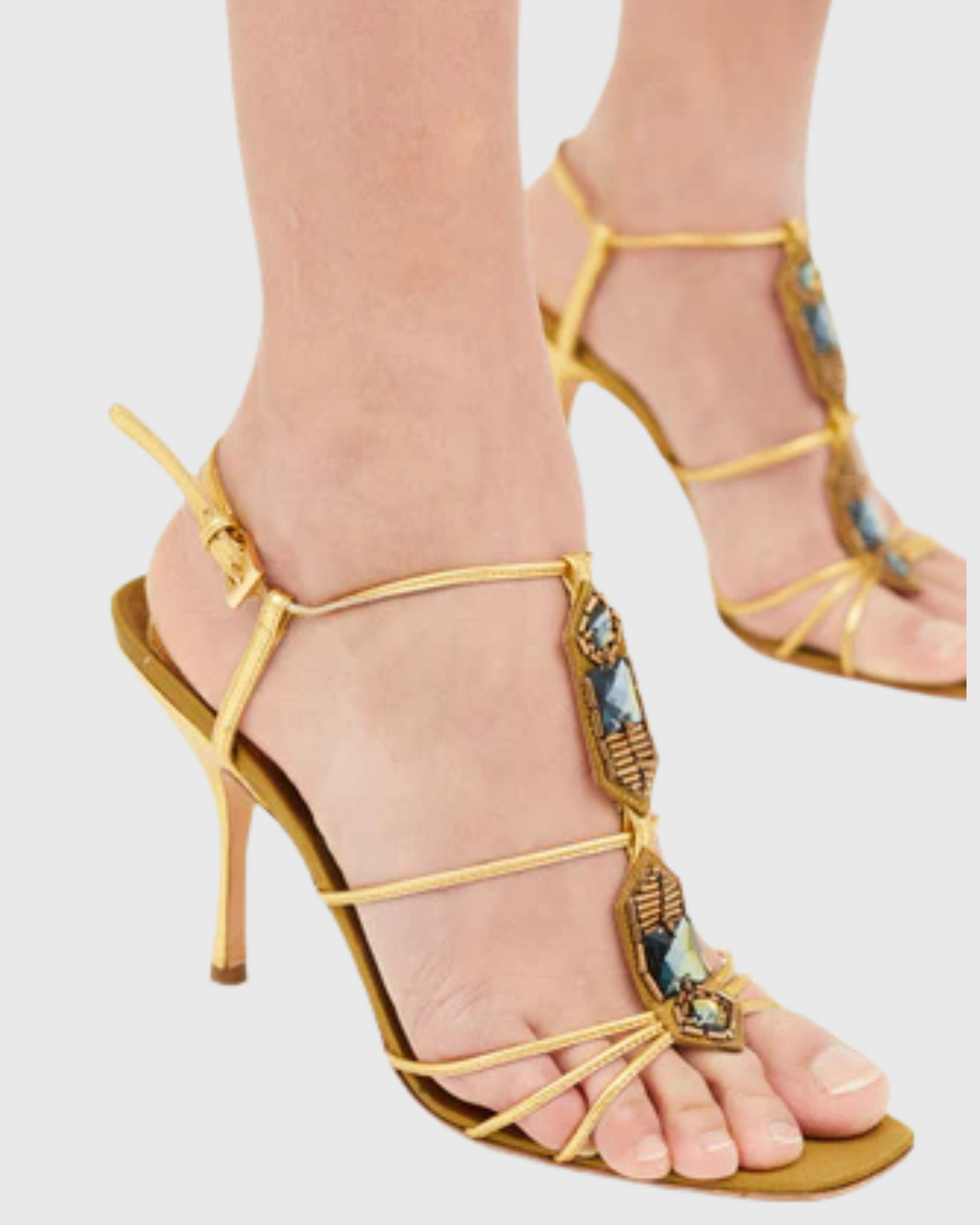 Cəfər Gem Strappy Sandals
