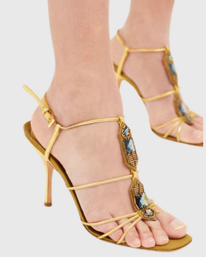 Cəfər Gem Strappy Sandals