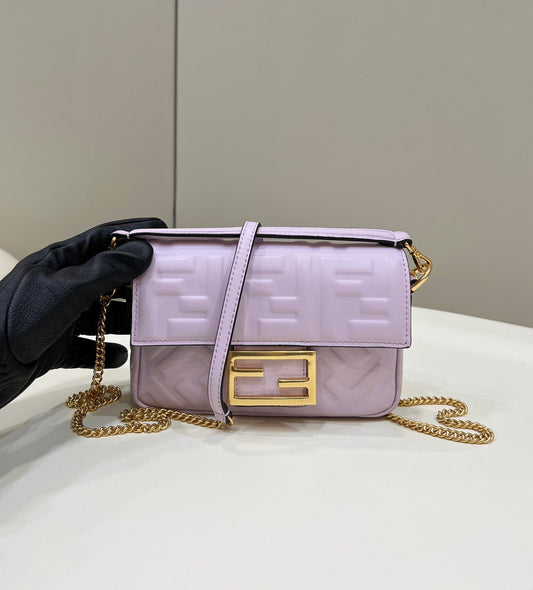 FI Baguette Purple For Women, Handbags, Shoulder And Crossbody Bags 7.5in/19cm FF 8BS017