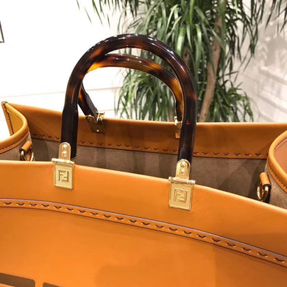 FI Sunshine Large Tote Bag Brown For Women, Handbags, Shoulder And Crossbody Bags 15.7in/40cm FF 8BH372ABVLF0PWZ