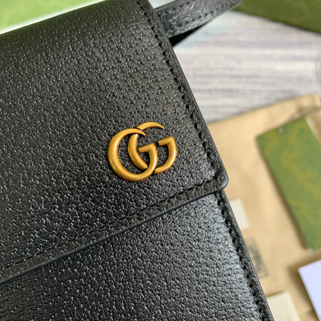 gg Mini Bag With Double G Black For Men 7.1in/18cm gg