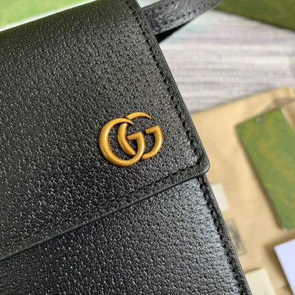 gg Mini Bag With Double G Black For Men 7.1in/18cm gg