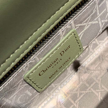 DI Small Lady Bag Ultramatte Cannage Olive Green For Women 8in/20cm CD