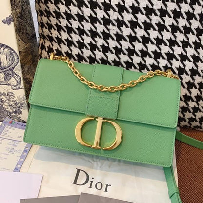 DI 30 Montaigne Chained Bag Deep Mint Green Box For Women 24cm/9in CD