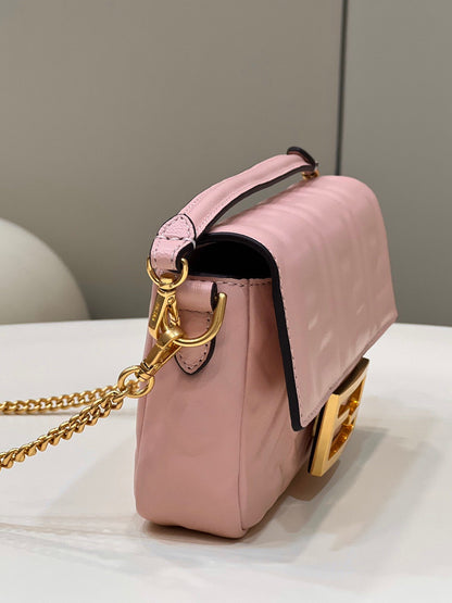 FI Baguette Pink For Women, Handbags, Shoulder And Crossbody Bags 7.5in/19cm FF 8BS017