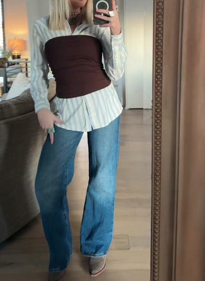 Classic Cowboy Striped Shirt
