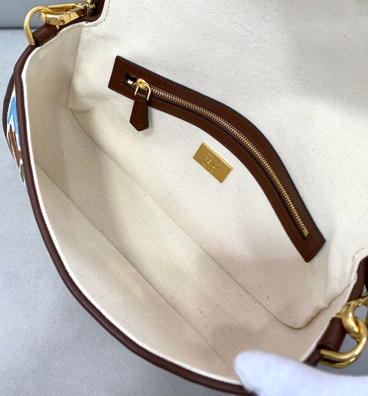 Fendi FF Vertigo Canvas Baguette Bag 8BR600 Multiple colors