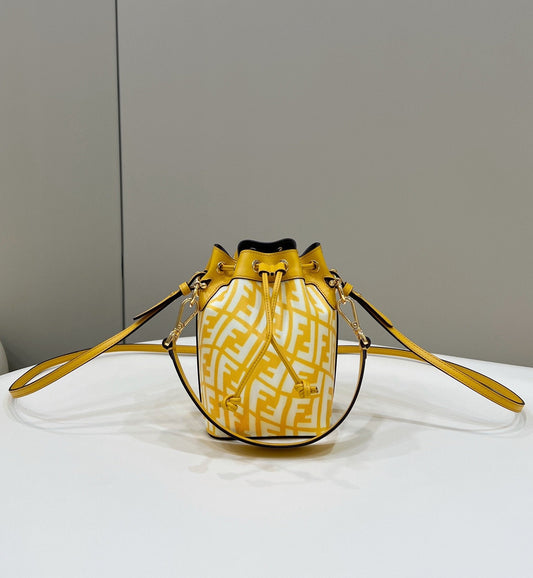 FI Mon Tresor Bag Yellow For Women, Handbags, Shoulder And Crossbody Bags 7.1in/18cm FF 8BS010