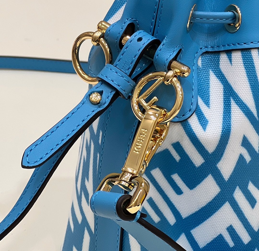 FI Mon Tresor Bag Blue For Women, Handbags, Shoulder And Crossbody Bags 7.1in/18cm FF 8BS010