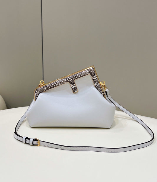 FI First Small White For Women, HandBags, Shoulder And Crossbody Bags 10.2in/26cm FF 8BP129