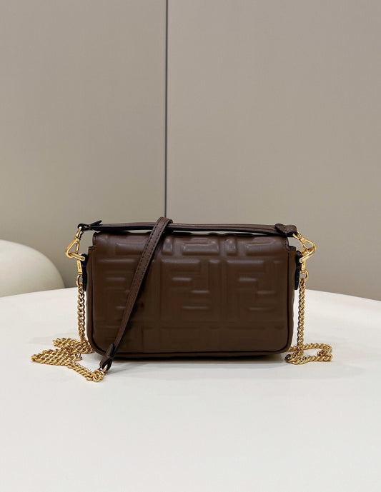FI Baguette Brown For Women, Handbags, Shoulder And Crossbody Bags 7.5in/19cm FF 8BS017