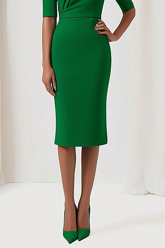 Daily Semi-Formal Dress Chest Pleated Three-Dimensional Flower Midi Dress