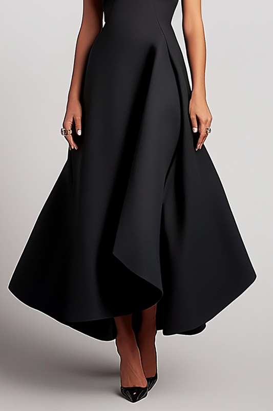 Formal Evening Dress Halter Sleeveless Asymmetric Maxi Dress Mother of the Bride Dress