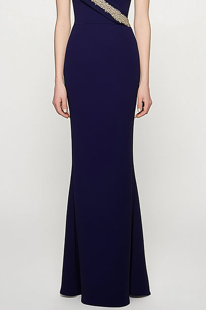 Elegant Wedding Dress Pleated Drop-Shoulder Mermaid Mother of the Bride Dress