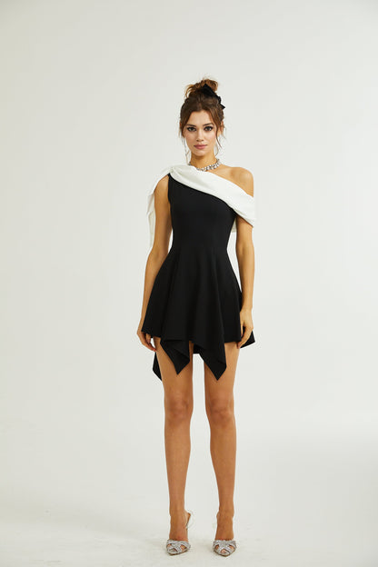 Émeline asymmetrical mini dress