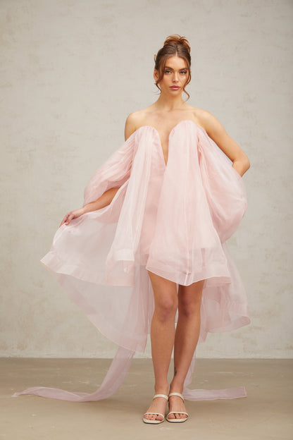 Élodie bow-detail voluminous mini dress