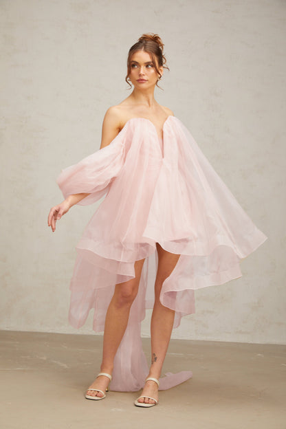 Élodie bow-detail voluminous mini dress