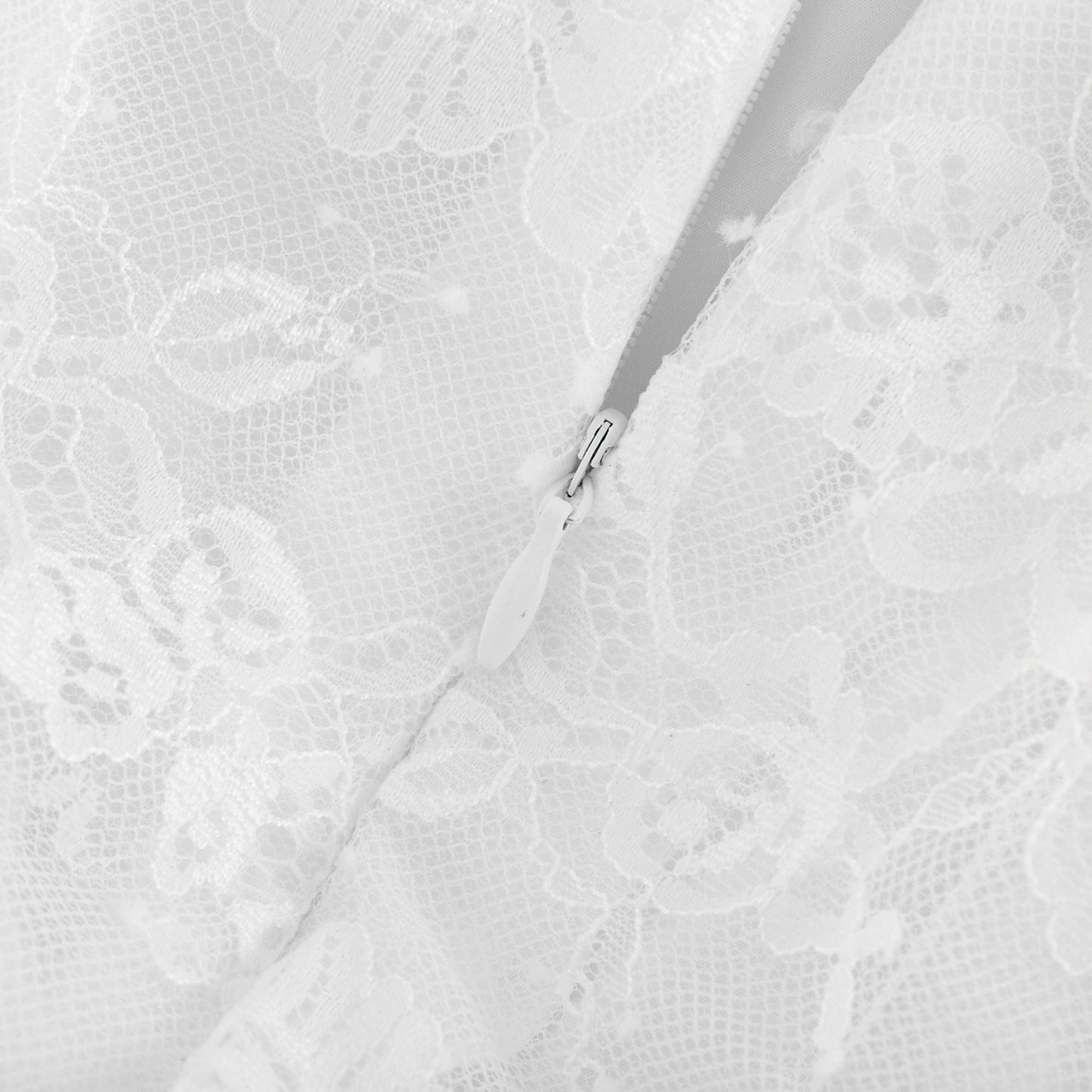 Mélisande white lace tiered midi dress