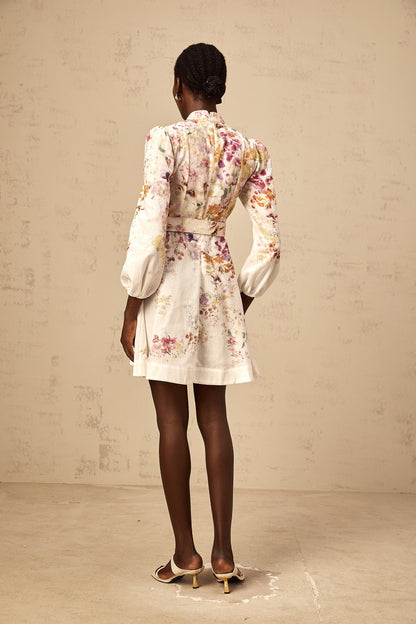 Bianca floral-print mini dress