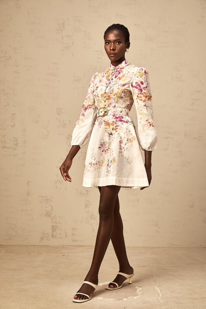 Bianca floral-print mini dress