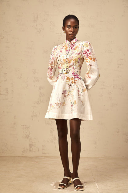 Bianca floral-print mini dress