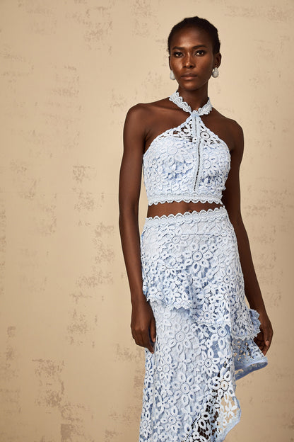 Bruyère Blue Corded Lace Matching Set