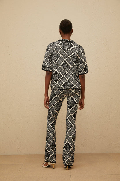 Calligraphiée Black Jacquard Knit Co-ord Set