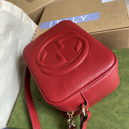 gg Soho Small Disco Bag Red For Women, Women&#8217;s Bags, Shoulder And Crossbody Bags 8in/21cm gg 308364