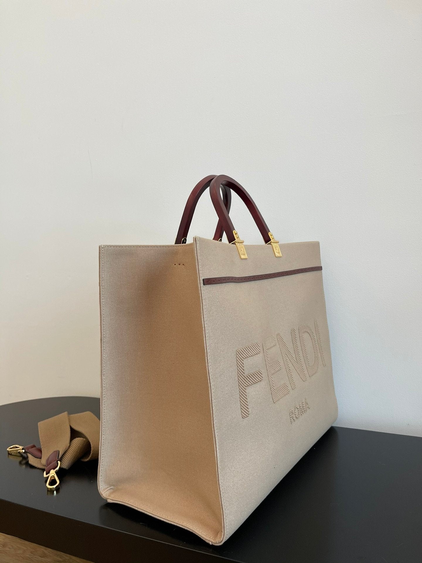FI Sunshine Large Tote Bag Beige For Women, Handbags, Shoulder Bags 15.7in/40cm FF 8BH372