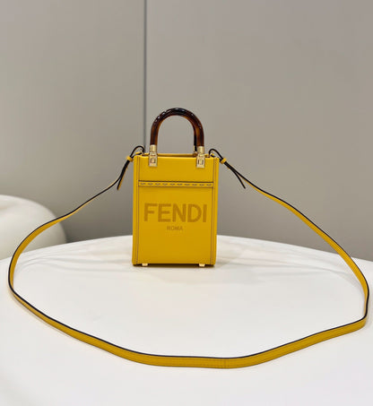 FI Sunshine Shopper Yellow Mini Bag For Woman 13cm/5in