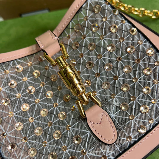 gg Jackie 1961 Mini Shoulder Bag Light Pink For Women, Women&#8217;s Bags 7.5in/19cm gg