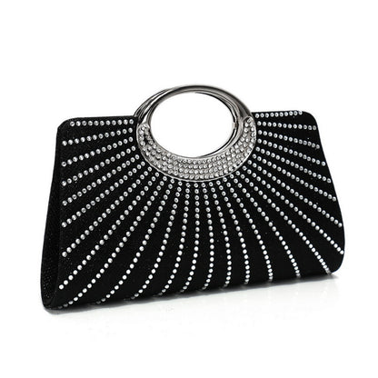 Diamond-Studded Bag Chain Handbag