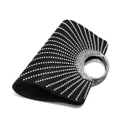 Diamond-Studded Bag Chain Handbag