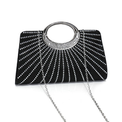 Diamond-Studded Bag Chain Handbag