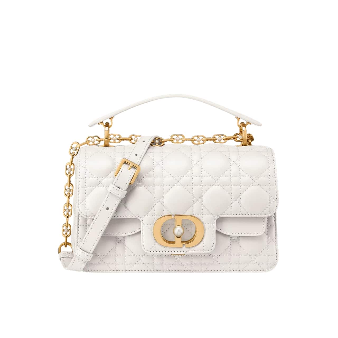 DIOR JOLIE SMALL TOP HANDLE BAG WHITE 19CM  M9271UBHI M030