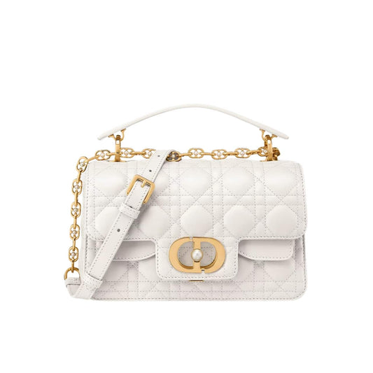 DIOR JOLIE SMALL TOP HANDLE BAG WHITE 19CM  M9271UBHI M030