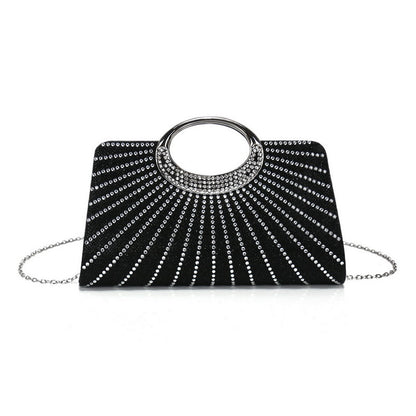 Diamond-Studded Bag Chain Handbag